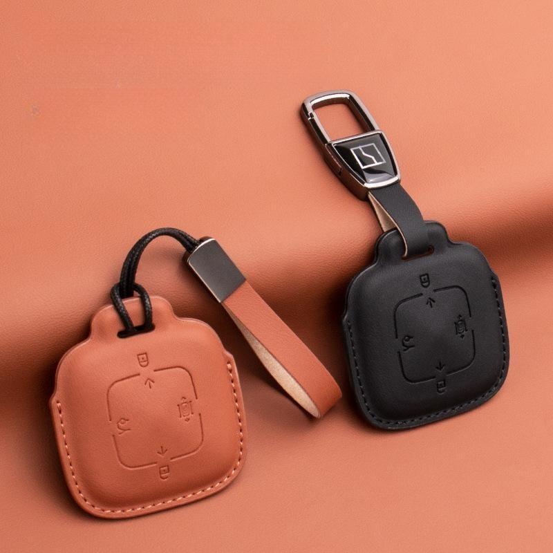 Car Key Case Key Fob Cover Nappa Leather For Zeekr X 001 007 009 7X Mix Car Smart Remote Keychain Protector Shell Accessories