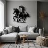 Horses Metal Wall Art Dynamic Freedom Power Design