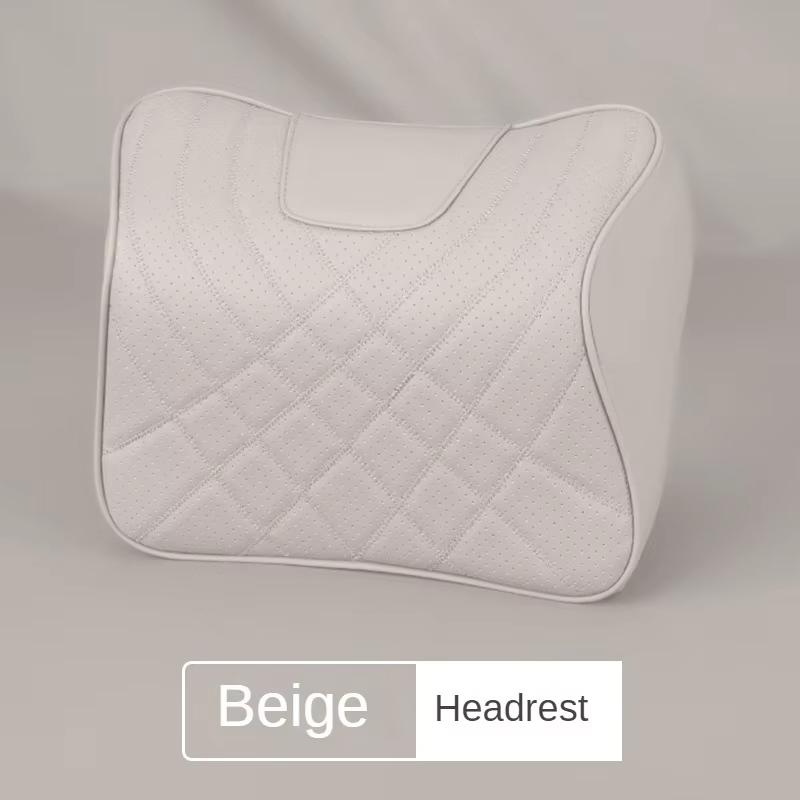 

Breathale Car Neck Pillow Protective Leather Auto Lumbar Waist Support Car Headrest Neck Protective Seat Cushion Accessories