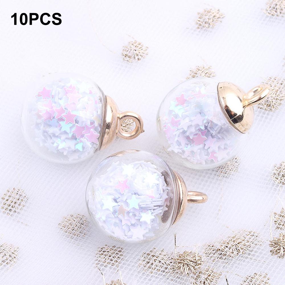 

Набор из 10 прозрачных стеклянных шаров разных цветов для рождественской елки белый