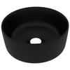 VidaXL Round Luxury Washbasin Countertop Toilet Washbasin Bathroom Cloakroom Kitchen Home Interior Black 147019