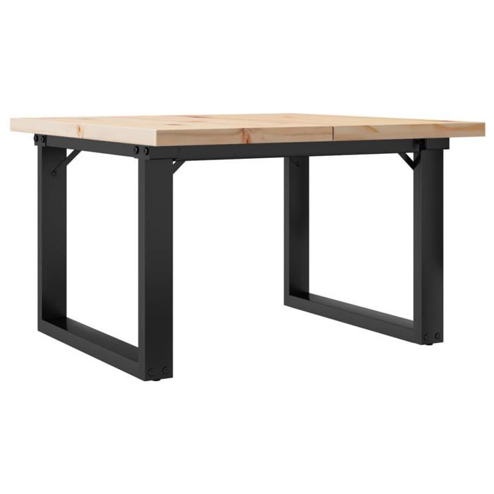 VidaXL Table Basse Cadre en O, Table d'Appoint, Bout de Canapé, Meuble de Salon Salle de Séjour, 70x70x40,5cm Bois de Pin 3282727