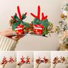 1 Pair Portable Hair Clips Pendants Cute Elk Horn Hair Clips Xmas Headwear  Christmas Decor