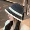 Two-line Bogle Knit Bucket Hat Winter Hat Insulation