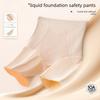 Large Size Female Summer High Waist Belly Retraction Two in One Unrolled Ice Silk Traceless Anti Slip Safety Underwear