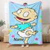 Custom Name Rugrats Theme Printed Blanket - Perfect for Couch, Bed, Travel & Outdoor Use | Machine Washable, Cozy & Durable.