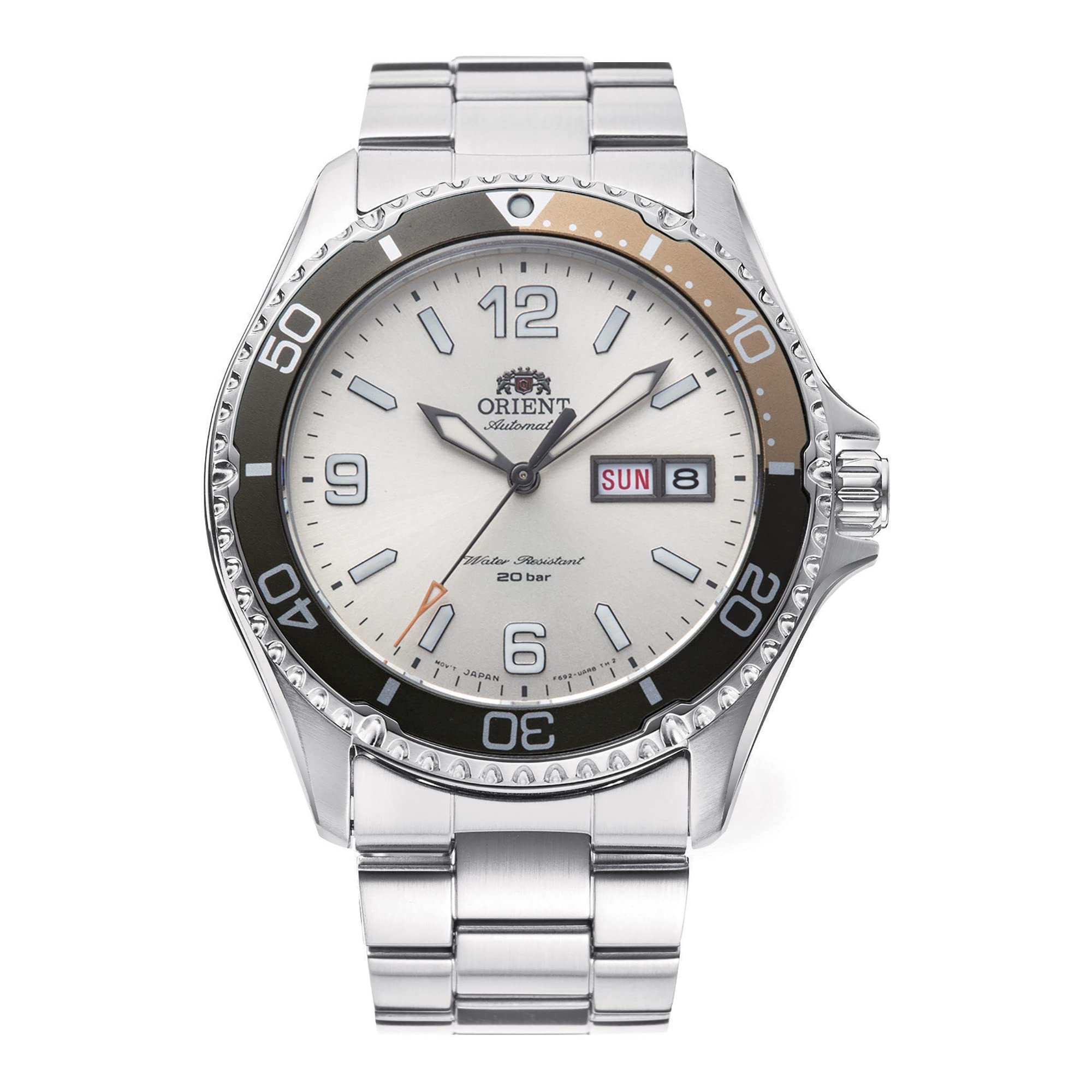 

ORIENT Mako-3 Men s Japanese-Made Automatic 200m Diver-Style Watch, 41.8mm Case, Sapphire Crystal, Ivory Dial, Model: RA-AA0821S19B, Ivory