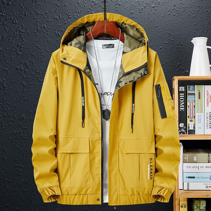 Autumn and Winter Large Size Jacket Loose Trend Casual and Thin Hooded Jacket