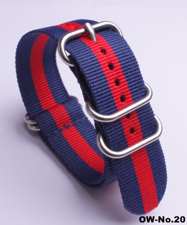 Silver Smooth Oval Buckle Nylon Watch Strap - Waterproof E-commerce Source Watch Band