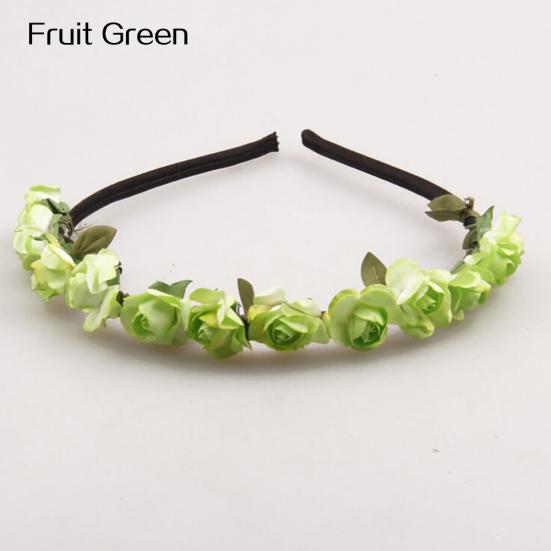 Rose Flower Headband Festival Wedding Garland Summer Beach Boho Floral Hairband