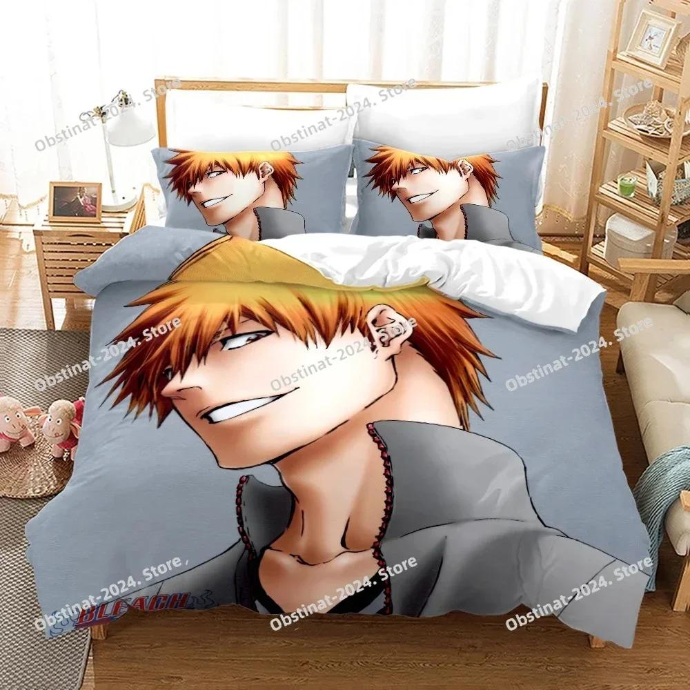 3D Bleach Bedding Set Bedspread Single Twin Full Queen King Size Bleach Anime Bleach Bed Set Linen Aldult Bedroom Duvetcover Set
