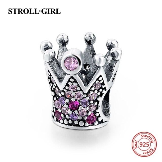 Fit Original European Bracelet 925 Sterling Silver Pink Enamel Dangle Beads Nail Polish Pendant Charms For Women Fashion Jewelry