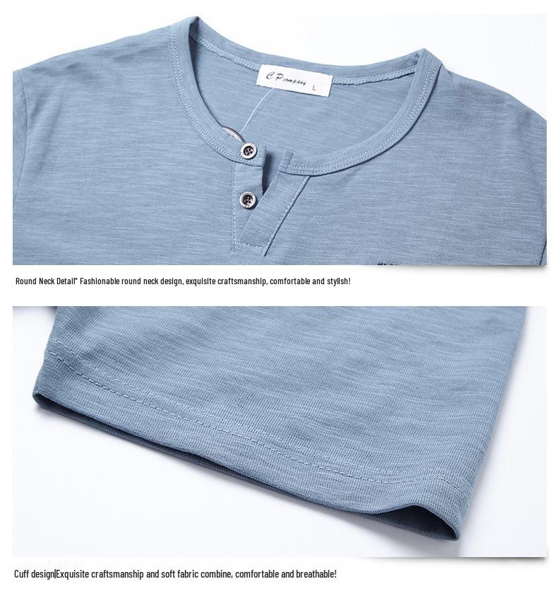 Men's Plus Size Korean Style Bamboo Knit Short Sleeve T-shirt