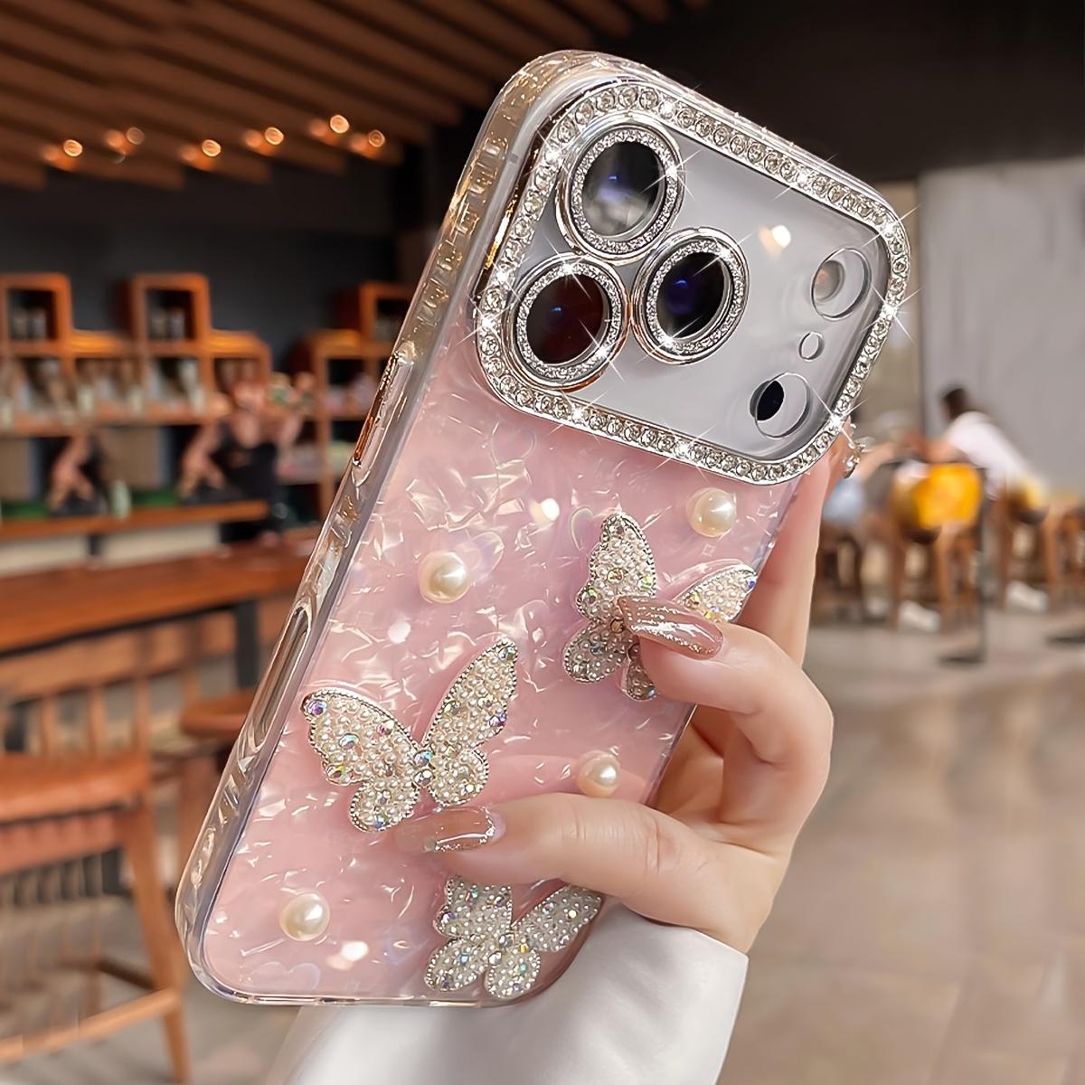 

Luxury 3D butterfly heart phone case, compatible with iPhone 11 to 17 series. iPhone 11 рожевий
