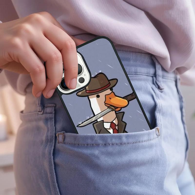 Cartoon Cute Goose Game Phone Case For iPhone 17 Air 15 16e 14 13 Pro Max Coque 12 11 Pro Max PLUS cover