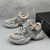 Mode Herr Sneakers Mesh Grå Fritidsskor Snörning Herr Lätta Vulkaniserade Skor Promenadsneaker Zapatillas Hombre Herrskor
