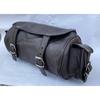 Motorcycle  Vintage Black Goat Leather Tool Bag Front Fork Storage Saddle Bag