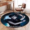 Custom Name Wednesday Printed Round Rug Carpet Chair Rug Area Rug Entryway Doormats,for Office Chair Living Room Bedroom Kitchen Room.