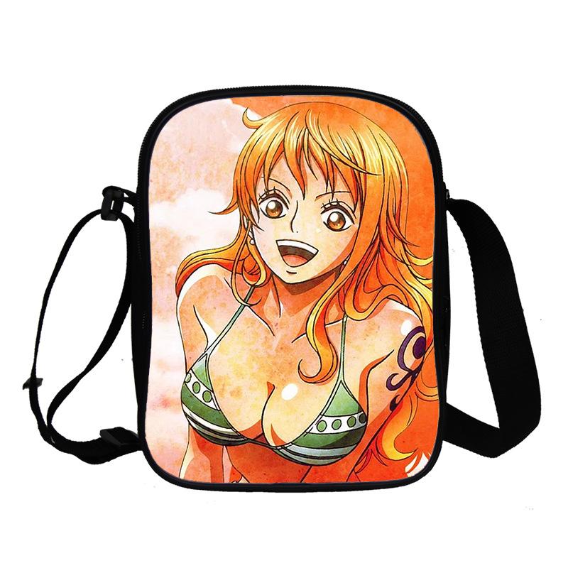 Animation Peripheral Messenger Bag, Primary And Secondary School Student Schoolbag 3D Full Color Printing Double-Layer Shoulder Bag Portable