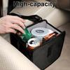 1pc  Polyester Car Trash Can, Multifunctional Washable Foldable Hanging Storage Bag for Vehicle, Travel & Outdoor Use
