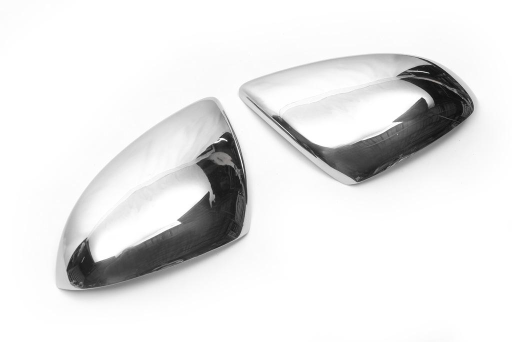 Abdeckungen für Spiegel (2 Stück, Edelstahl) OmsaLine – italienischer Edelstahl für Volkswagen Touareg 2010-2018