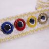 1 yard Handmade Ethnic Mirror Embroidered Webbing Indian Lace Trim DIY Sewing Net Yarn Ribbons Clothing Decorative