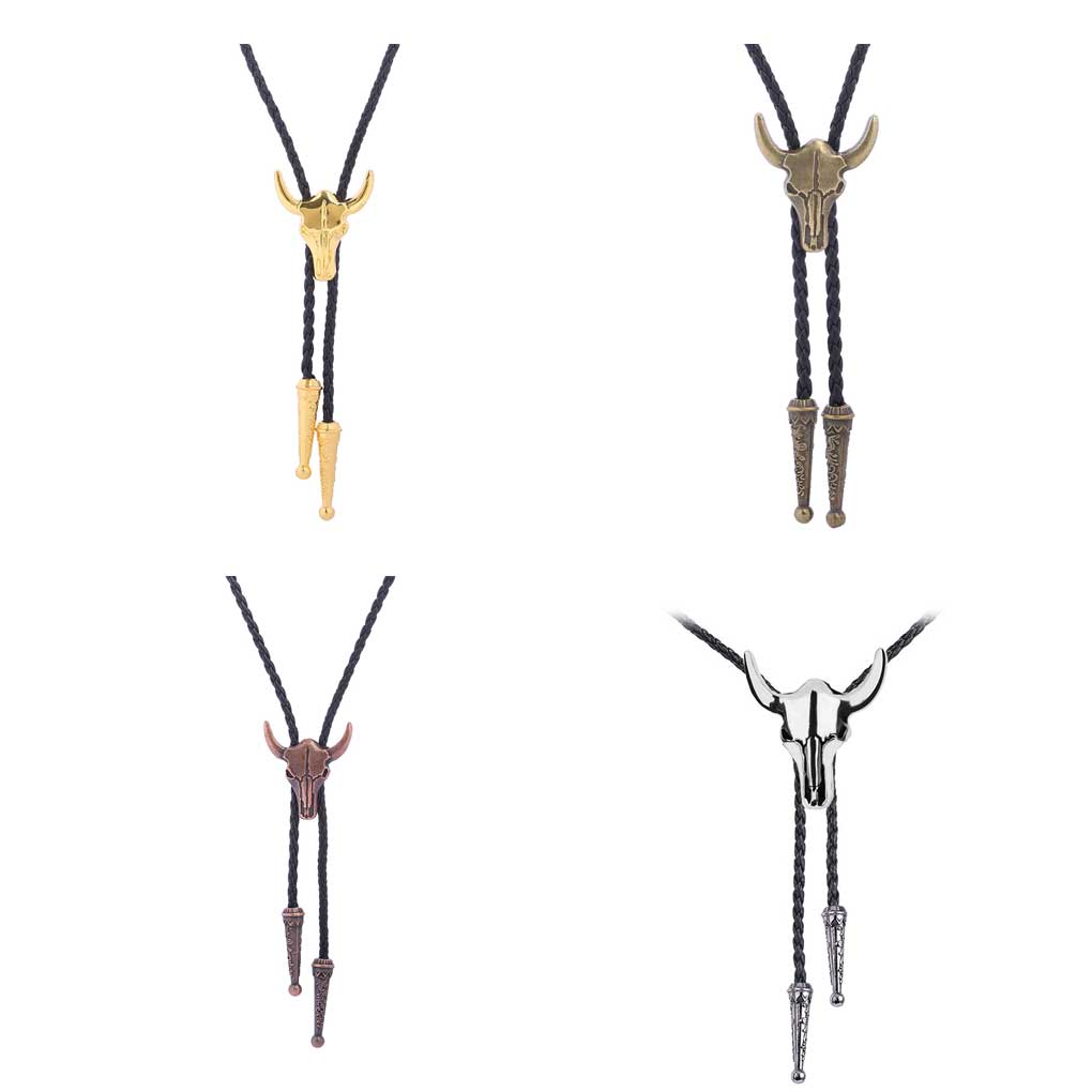 Golden Ties for Men American Cowboy Fashionable Bolo Adjustable Garment Accessories Western Style Tie Ideal Gift In Bags Package