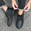 Mode Herren handgefertigte genähte Schuhe Lässig und bequem Outdoor Walking täglich Büro Herbst und Winter Herren kurze Schwarze Stiefel