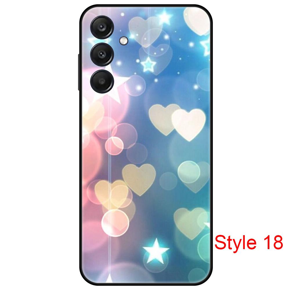 

Для Samsung Galaxy A25 милый чехол для девочек - черный тонкий антицарапающий мягкий чехол для телефона TPU, ударопрочный защитный чехол серебряный