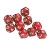 40pcs Polyhedral Dice Clear Numbers Waterproof Prevent Oxidation 12 Sided Dice Set for Game Teaching Red