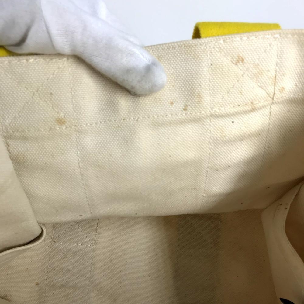 HERMES Bora Bora PM Hand Bag Tote Bag Canvas yellow