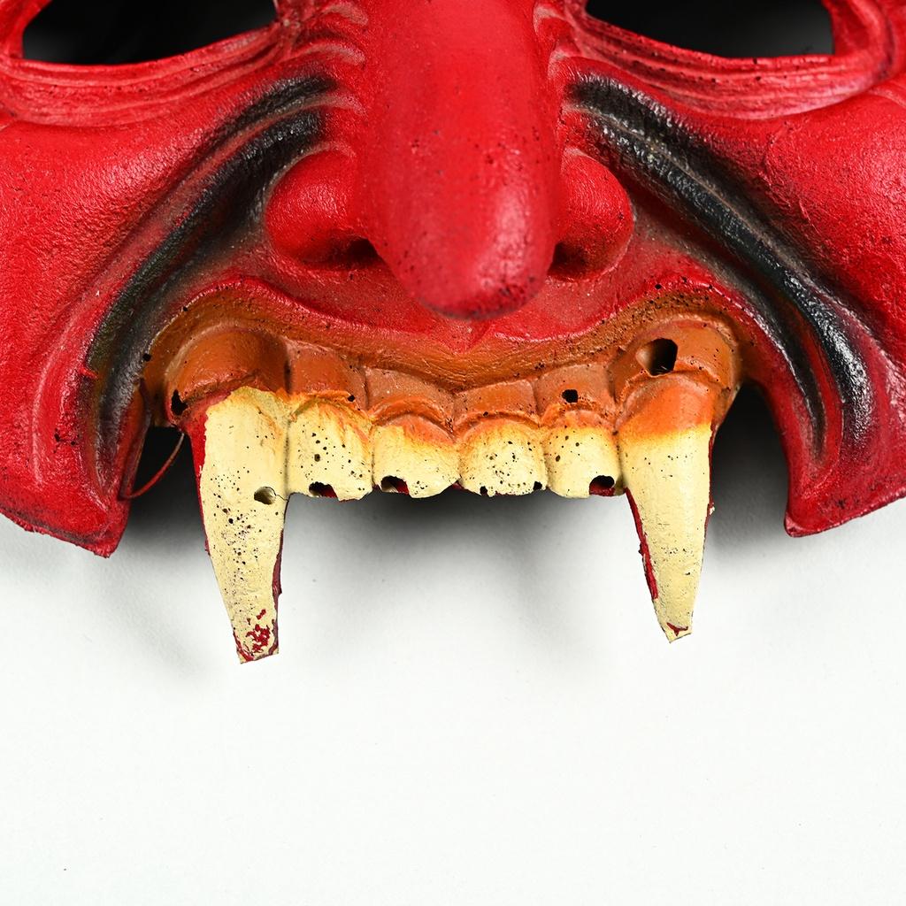 Horror czerwona krew maska ​​diabła mężczyzna Cosplay Masquerade karnawał rekwizyty na przyjęcia Halloween