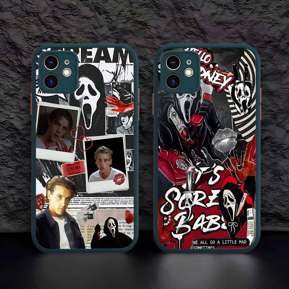 Horor S-scream Dead Phone Cases For IPhone 16 15 14 Plus 13 12 11 Pro Max Matte Oft Bumper Phone Cover