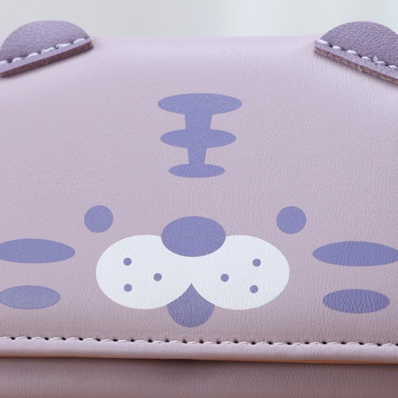 Cute Cat Short Wallet For Girls Three-fold Multi-card Slot Coin Purse Pu Leather Multicolor Wallet