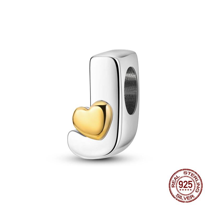 26 A- Z Alphabet Beads Copper Love Letter Charms Fits Original 3Mm Womans Bracelet Bangle Zircon Beads Diy Jewelry Gifts