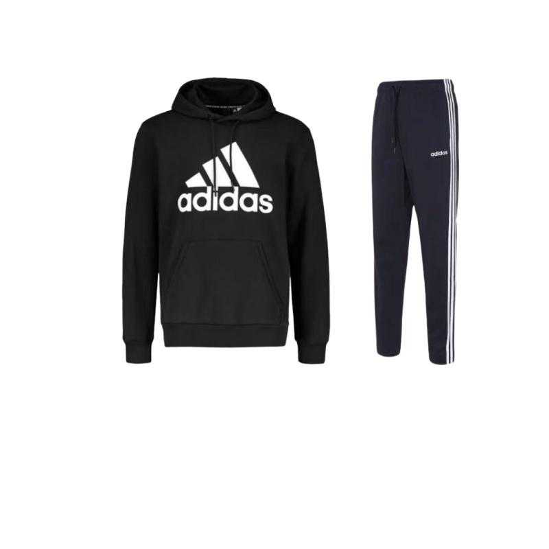 

Толстовка с капюшоном Adidas American Vintage, удобные мягкие длинные брюки на шнурке, повседневный спортивный комплект, мужская толстовка DU0457+-DQ1461 M