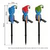 Solar Powered Parrot Garden Light: Waterproof Resin Ornament For Nighttime Holiday Decorations Home Decor Supplies