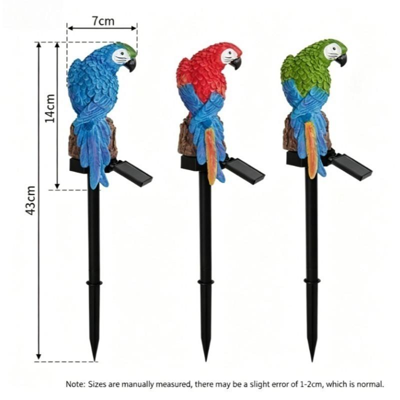 Solar Powered Parrot Garden Light: Waterproof Resin Ornament For Nighttime Holiday Decorations Home Decor Supplies