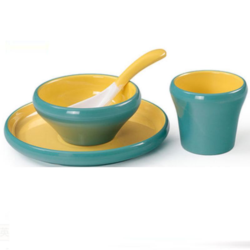 Restaurace v čínském stylu Hotel Melamin Dvoubarevná sada čtyřdílného kreativního nádobí z imitace porcelánu proti pádu