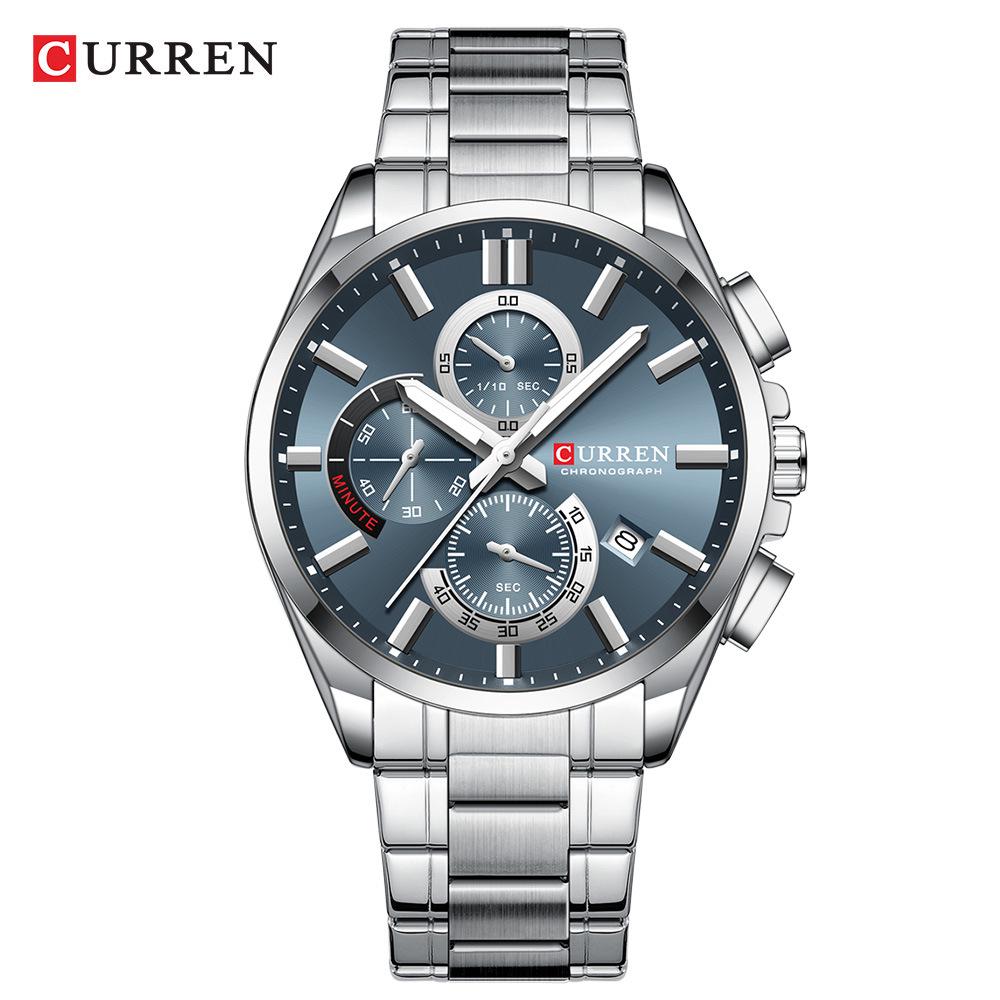 CURREN 8475 Men's Multifunction Waterproof Wristwatch with Large Dial
