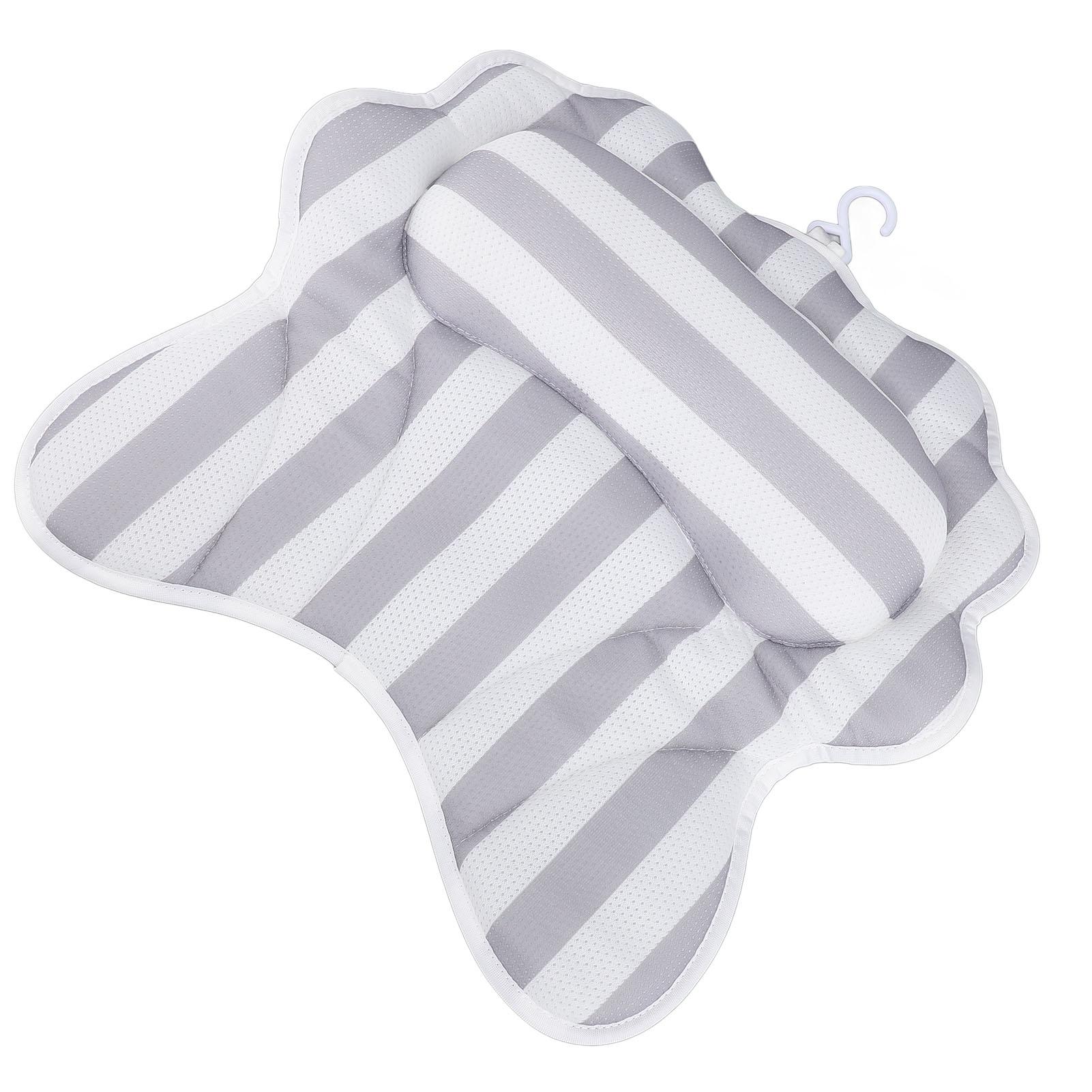 

Подушка для ванны 6 присосок Подвесной крючок Нескользящая полосатая подушка для спа для принятия ванны прямо