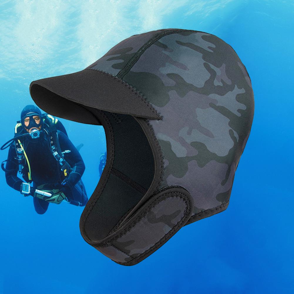 2MM Dive Hood Cold Proof Warm Mens Womens Adult Snorkeling Hat Sun Protection Winter Swimming Cover for Outdoor Surfing Wading