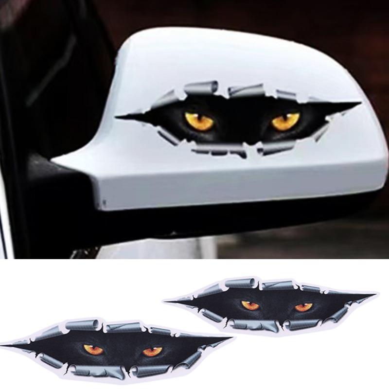 Car Sticker Simulated Peeping Cat's Eye Decal Car Styling 3D Stereoscopic Eye Peep Car Sticker Waterproof Body Decor Sticker