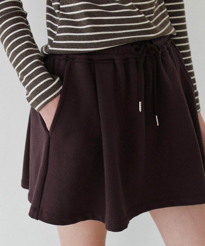 GRASPLAN Banding Skirt Shorts_Brown