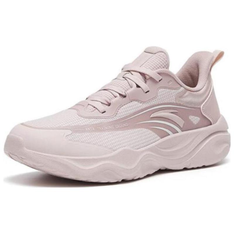 Anta Milk Sugar Slip Resistant Abrasion Resistant Low Top Casual Running Shoes Women's Pink Sneakers 922317601-3