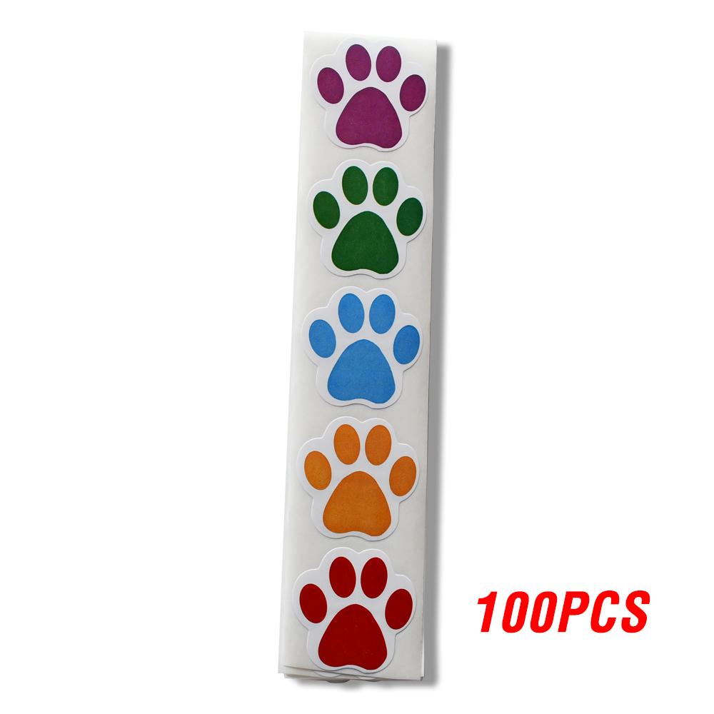 100-500pcs Cartoon Dog Paw Stickers Fridge Guitar Car Laptop Sticker Classic Tag Labels For Girls Notebook Scrapbook Stickers