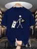 Unisex Crew Neck Tee Funny Stick Figure Trash Text Graphic Print Soft Cotton Loose Short Sleeve Summer Casual Male Streetwear Tops