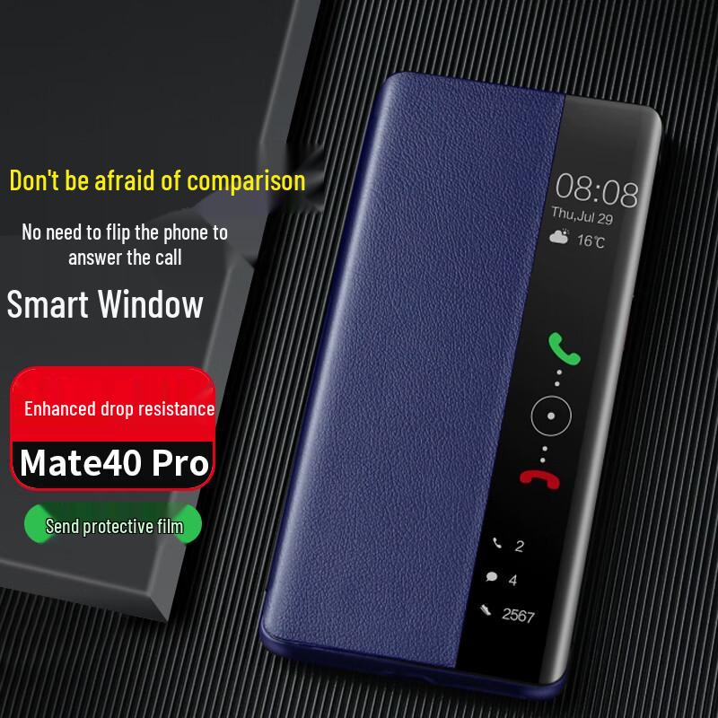 

Чехол-книжка из натуральной кожи Smart View для Huawei Mate 40 Series