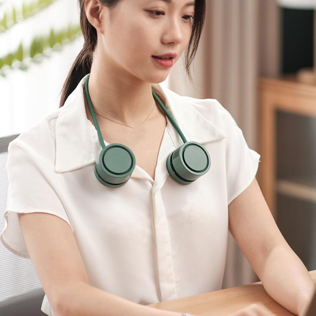 Tragbarer Nackenventilator Mini USB-Aufladung Freihändig Klingenloser Hängender Nackenventilator mit Aromatherapie