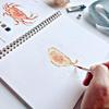 Watercolor Painting Kit with Paint Brushes and 12 Colors of Paint Spiral-Bound Pages Water Coloring Books Art Draw Sketch Books